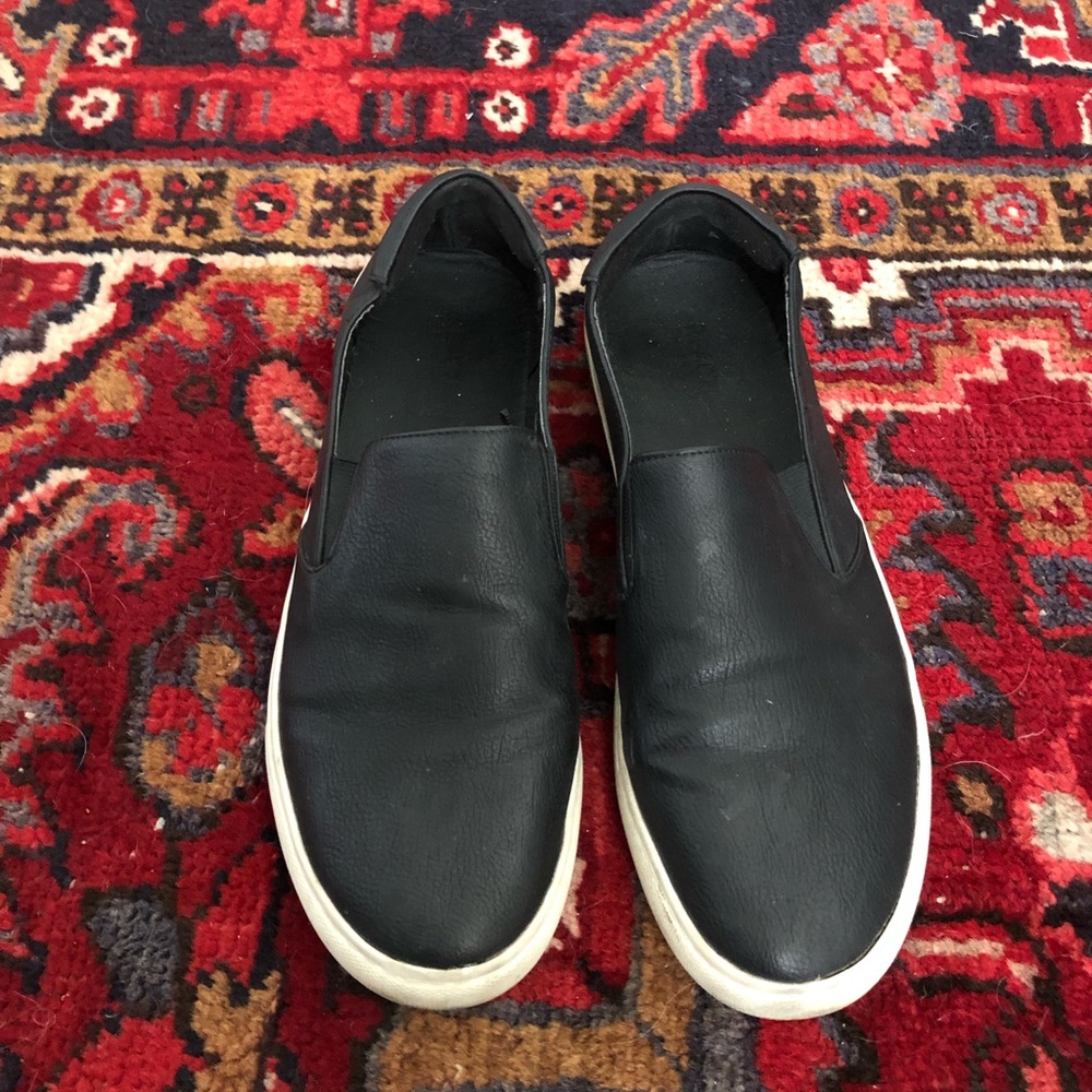 black slip ons